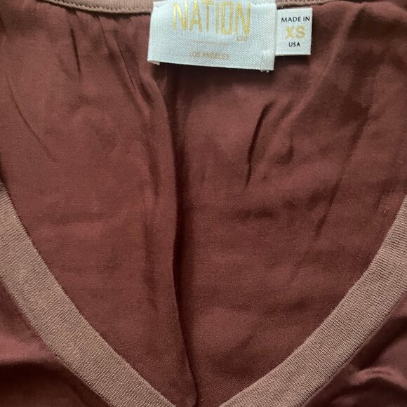 Nation LTD June Top in Black Cherry, XS, NWT - Picture 4 of 6